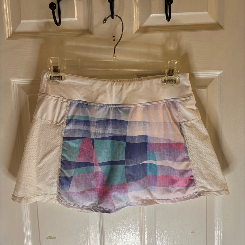 Rese Activewear Multicolor Plaid Pickleball Tennis Golf Skort, Size M